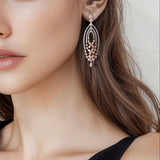 18K White & Rose Gold Pink Diamond Earrings