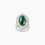 18K White Gold Tourmaline Diamond Ring