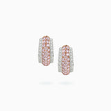 18K White & Rose Gold Diamond Earrings