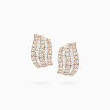18K White & Rose Gold Diamond Earrings