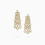 18K Yellow Gold Rose Cut Diamond Earrings