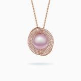 18K Rose Gold Pink Fresh Water Pearl Pendant