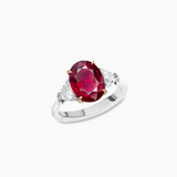 18K White & Rose Gold Ruby Diamond Ring