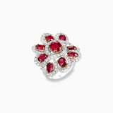 18K White & Rose Gold Ruby & Diamond Ring