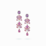 18K White & Rose Gold Fancy Color Sapphire Earrings