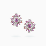 18K White & Rose Gold Sapphire & Diamond Earrings