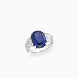 18K White Gold Sapphire & Diamond Ring