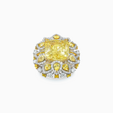 18K White & Yellow Gold Sapphire & Diamond Ring