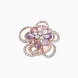 18K White & Rose Gold Sapphire & Diamond Ring