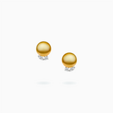 18K White Gold South Sea Pearl Diamond Earrings