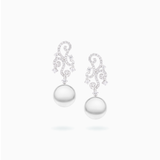 18K White Gold White South Sea Pearl Earrings