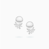18K White Gold White South Sea Pearl Earrings