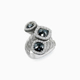 18K White & Black Gold Diamond Ring