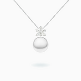 18K White Gold South Sea Pearl & Diamond Pendant