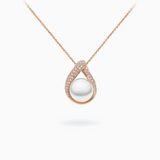 18K White Gold South Sea Pearl Diamond Pendant