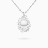 18K White Gold South Sea Pearl & Diamond Pendant