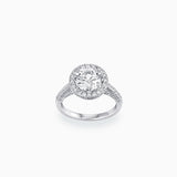 18K White Gold Round Brilliant Diamond Ring