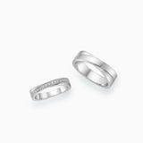 18K White Gold Diamond Wedding Bands