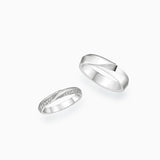 18K White Gold Diamond Wedding Bands