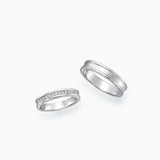 18K White Gold Diamond Wedding Bands