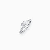 18K White Gold Round Brilliant Diamond Ring