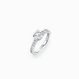 18K White Gold Round Brilliant Diamond Ring