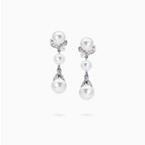 18K White Gold Akoya Pearl & Diamond Earrings