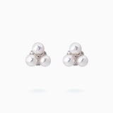 18K White Gold Akoya Pearl & Diamond Earrings