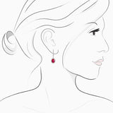 18K White & Rose Gold Rubellite & Diamond Earrings