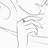 18K White Gold Emerald & Diamond Ring