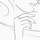 18K White Gold Emerald & Diamond Ring