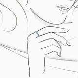 18K White Gold Emerald & Diamond Ring