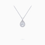 18K White Gold Diamond Pendant