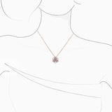 18k White & Rose Gold Diamond Pendant