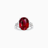 18K White & Rose Gold Ruby & Diamond Ring