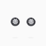 18K White & Black Gold Diamond Earrings