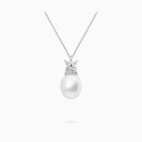 18K White Gold South Sea Pearl & Diamond Pendant