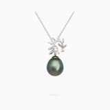 18K White Gold South Sea Pearl & Diamond Pendant