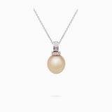 18K White Gold South Sea Pearl & Diamond Pendant