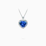 18K White Gold Tanzanite & Diamond Pendant