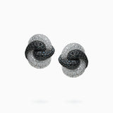 18K White & Black Gold South Sea Pearl & Diamond Earrings
