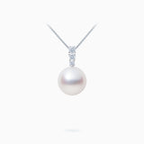 18K White Gold South Sea Pearl Diamond Pendant