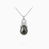 18K White Gold South Sea Pearl Diamond Pendant