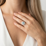 PT950 Platinum Paraiba Diamond Ring