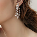 18K White Gold Diamond Earrings