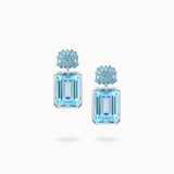 18K White Gold Topaz Earrings