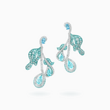 PT950 Platinum Paraiba & Diamond Earrings
