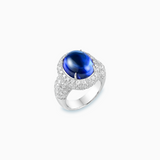 18K White Gold Tanzanite & Diamond Ring