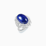 18K White Gold Tanzanite & Diamond Ring