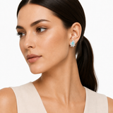 PT950 Platinum & 18K White Gold Paraiba Diamond Earrings